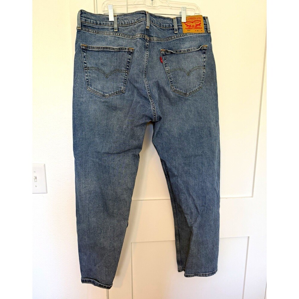 Levi's Men's 500 Series Blue Denim Jeans Regular Fit Straight Leg Mid Rise